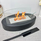 🔥Foyer de table au bioéthanol avec pare-flammes en verre