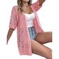 🔥Cardigan en maille ajourée à manches courtes pour femme💦 | Style Bohème & Fraîcheur Été 🌸