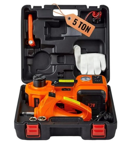 🚗 50% DE RÉDUCTION! 🔧 Kit cric 12‑en‑1 – 5 t, hydraulique & clé à chocs – Sécurité & praticité ✨