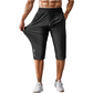 💪Men's Quick-Dry Athletic Capri Pants with Zipper Pockets