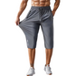 💪Men's Quick-Dry Athletic Capri Pants with Zipper Pockets