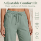 ❤️Pantalon court plissé en coton et lin uni pour femme