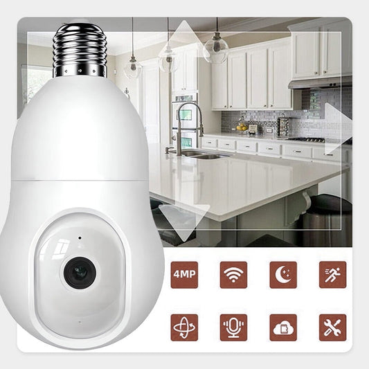 ⚡Caméra ampoule de sécurité domestique intelligente sans fil Wi-Fi 4 MP