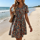 💐 PROMO LIMITÉE 50% DE RÉDUCTION ! 👗 Robe Florale Col V – Imprimé Romantique, Tissu Léger & Silhouette A 🌸