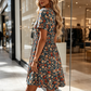 💐 PROMO LIMITÉE 50% DE RÉDUCTION ! 👗 Robe Florale Col V – Imprimé Romantique, Tissu Léger & Silhouette A 🌸