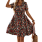 💐 PROMO LIMITÉE 50% DE RÉDUCTION ! 👗 Robe Florale Col V – Imprimé Romantique, Tissu Léger & Silhouette A 🌸