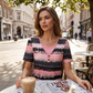 💐50% DE RÉDUCTION ! Haut Henley Faux Deux Pièces – Coton Doux & Rayé Chic 🧵✨【Offre Limitée】