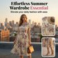 👗✨ PROMO -50% POUR TEMPS LIMITÉ ! Robe Midi Plissée Imprimé Floral – Coupe Élégante, Tissu Léger, Taille Cintrée (Tailles Variées)