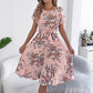👗✨ PROMO -50% POUR TEMPS LIMITÉ ! Robe Midi Plissée Imprimé Floral – Coupe Élégante, Tissu Léger, Taille Cintrée (Tailles Variées)