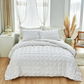 📢📢50 % DE RÉDUCTION !! ⏰3-Piece Pintuck Textured Duvet Cover Set