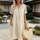 ❤️Robe Tunique Femme Décontractée à Col V avec Poches