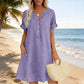 ❤️Robe Tunique Femme Décontractée à Col V avec Poches