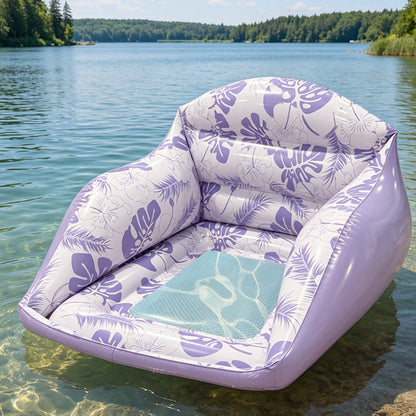 📢 PROMO FLASH 50%🏊‍♀️Flotteur Piscine en Forme de U – Design Chaise Ergonomique, Assise en Maille, Gonflable, 2 Couleurs, Durable & Portable🌴