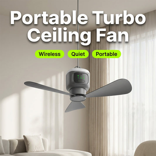 🌀💥 PROMO FLASH 50% ! Ventilateur Suspendu Rechargeable avec Lumière – 12000mAh, Silencieux, Télécommande, Minuterie, Idéal Camping & Maison ✨