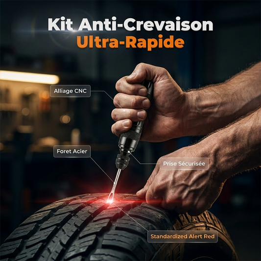 🛞Kit de réparation pour pneus tubeless en coffret aluminium