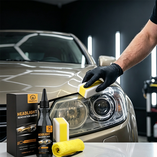 🚗 50% DE RÉDUCTION 💡 Liquide de rénovation de phares ultime – Anti-UV & restauration durable – Efface le jaunissement, les rayures & l’oxydation – application rapide sans polisseuse ✨