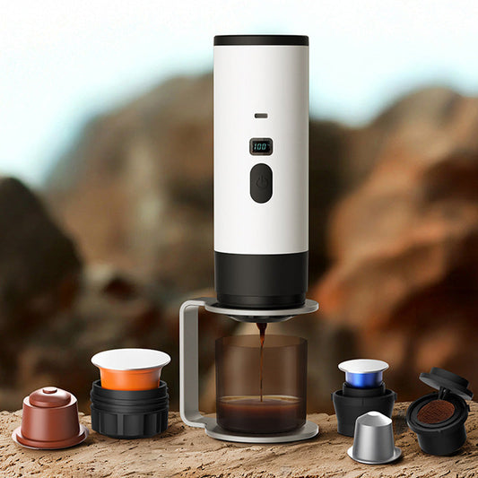 ☕ -50 % AUJOURD’HUI ! Machine à Expresso Portable & Compacte – Recharge Type-C, Écran Digital, Idéale en Voyage 🚗✨
