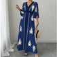 👗Robe longue imprimée à col en V élégante pour femme