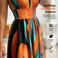 Robe Maxi Femme À Col Halter en V avec Fente Latérale