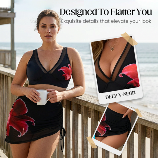 👙 50% DE RÉDUCTION 🌊 Ensemble bikini froncé à lacets – Ajustable, léger & séchage rapide – Parfait pour la plage ou la piscine – style tendance et maintien confortable ☀️✨