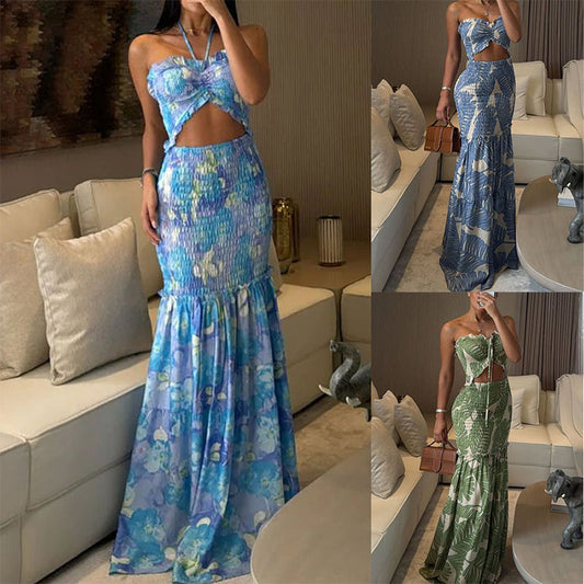 ✨Robe sexy imprimée à découpes pour femme