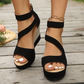 👡🎀 Sandales à bout ouvert et à talon –  💖 Doublure douce et semelle antidérapante, élégantes et polyvalentes  – Paiement à la livraison✨
