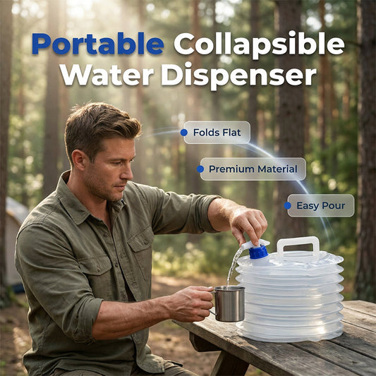 📢 PROMO LIMITÉE -50% ! 💧 Jerricane Pliable avec Robinet – Gain de Place, Compact, 5 Tailles de 3L à 15L, Idéal Camping & Outdoor 🏕