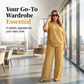❤️ Ensemble deux pièces rayé pour femme : haut et pantalon à jambes larges