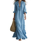 🔥Robe Maxi Étagée à Col V Volantée pour Femme