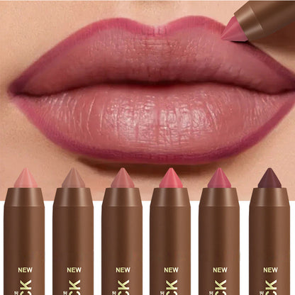 💄 50% DE RÉDUCTION! ✨ Crayon à Lèvres Mat Longue Tenue – 3,5g, 2-en-1 contour & rouge à lèvres – Hydratant, 6 couleurs pour un look parfait 🌸