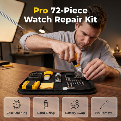 ⌚🛠️ -50% ! ⚙️Kit de Réparation de Montres 72/147 Pièces – Outils de Précision Antistatiques.