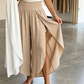 ✨Pantalon Palazzo Fendu Ample à Taille Smockée Casual Femme Été