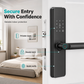 🚪🔒Serrure à Empreinte Digitale Intelligente pour Portes Intérieures en Bois – Sans Perçage🔥