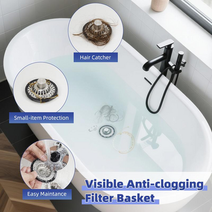 🔥🧺 -50% ! 🍽️Passoire pour Évier de Cuisine Inox – Anti-Rouille & Double Fonction (Bouchon + Filtre).