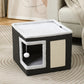 🐱 -50% MAINTENANT ! 🏠 Maison Cube Pliable 2-en-1 pour Chat – Design Bi-Niveau, Griffoir Intégré & Confort Toutes Saisons – Gain de Place & Portable 🐾