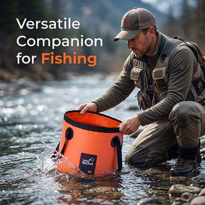 🐠Seau Pliant Portable pour Camping et Pêche en Plein Air