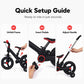 🚴👶 -50% ! 🎠 Tricycle Évolutif 4-en-1 pour Enfants – Acier Carbone – Vélo Équilibre + Poussette & Poignée Parentale pour 6+ Ans