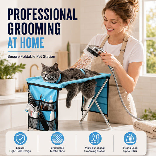 🐱2-in-1 Foldable Pet Grooming Bed