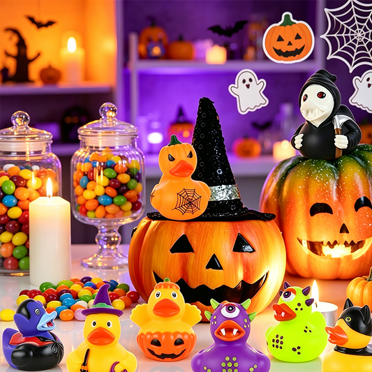 🦆 50% DE RÉDUCTION ! 🎃 Jouet de Bain Canard Halloween pour Enfants – PVC Souple – 6×5,5×5,5 cm – Adorable & Flottant for Bain & Fête
