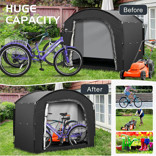 🚲🏠 Abri de Vélo Portable d'Extérieur – résistant aux intempéries, spacieux, montage facile – convient aux vélos, outils et tondeuses. 50% DE RÉDUCTION ! 🔥💪
