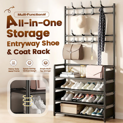 ✨ Banc d'entrée avec étagère à chaussures – 3-en-1, gain de place, robuste 🏠