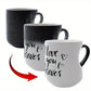 📢📢50% OFF !! ⏰Mug Céramique Changeant de Couleur avec Anse en Cœur pour la Saint-Valentin