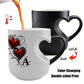 📢📢50% OFF !! ⏰Mug Céramique Changeant de Couleur avec Anse en Cœur pour la Saint-Valentin