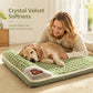 🐾 50% DE RÉDUCTION! 🛏️ Tapis de Couchage Premium en Peluche – Velours cristal, soutien ergonomique & bord oreiller – Confort douillet pour votre compagnon ☁️