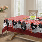 🐓 50% DE RÉDUCTION! 🍽️ Nappe à Carreaux Rouges avec Motif Coq – Polyester, résistante & style rustique – Parfaite pour repas de famille et décorations champêtres ✨