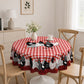 🐓 50% DE RÉDUCTION! 🍽️ Nappe à Carreaux Rouges avec Motif Coq – Polyester, résistante & style rustique – Parfaite pour repas de famille et décorations champêtres ✨