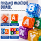 🔤 50% DE RÉDUCTION! 🧲 40 blocs magnétiques 360° – Lettres & chiffres, éveil créatif ✨