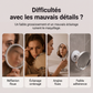 💡🛒 -50% ! 📸Miroir Grossissant 10x avec LED – Anneau Lumineux, Ventouse Sans Perçage & Rotule 360°.