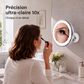 💡🛒 -50% ! 📸Miroir Grossissant 10x avec LED – Anneau Lumineux, Ventouse Sans Perçage & Rotule 360°.