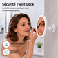 💡🛒 -50% ! 📸Miroir Grossissant 10x avec LED – Anneau Lumineux, Ventouse Sans Perçage & Rotule 360°.